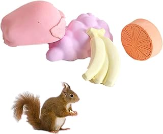 Lava Block Chew Toys Teeth Grinding Pet Lava Block Calcium Stone for Chinchilla Hamster Mouse Squirrels and Small pet 4 Pack