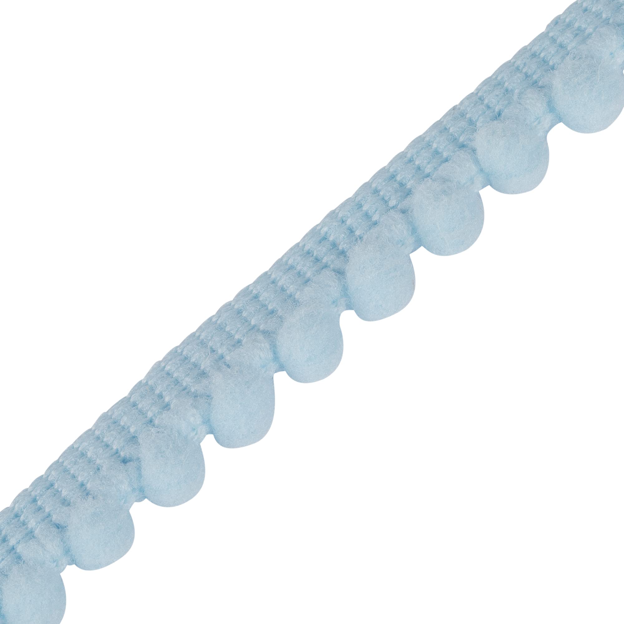 Small Pom Poms for Crafting & Kids Supplies: Mini Pom Poms 1.5cm Diameter, Craft Pom Poms, Pom Pom Garland, Pom Pom Trim, Pompoms, Pom Poms Craft - Versatile, Colourful DIY & Décor Set (Pale Blue,5m)