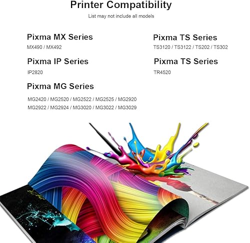 Miniatura 2 de Saiyeeka Cartucho de tinta de repuesto para Canon 245 para Canon PG-245XL 245 XL para Pixma MX492 MX490 MG2420 MG2520 MG2522 MG2920 MG2922 MG3022