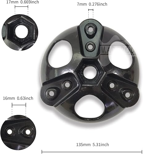 Miniatura 4 de Mars Rock Kit de tornillos y tuercas para turbina eólica pequeña, 3 paletas, kit de tornillos y tuercas para generación de turbinas eólicas