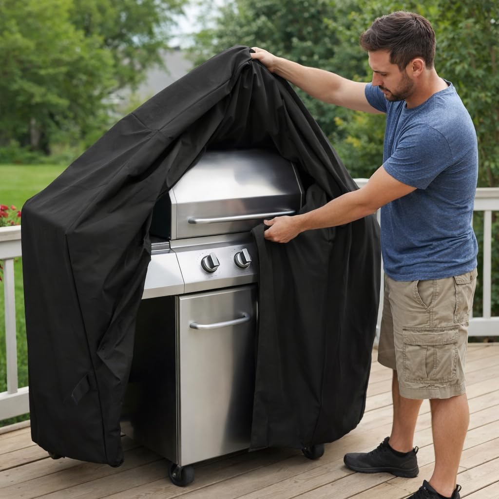 HBCOLLECTION Funda para Barbacoa BBQ Gas poliéster de Alta definición (155x74cm)