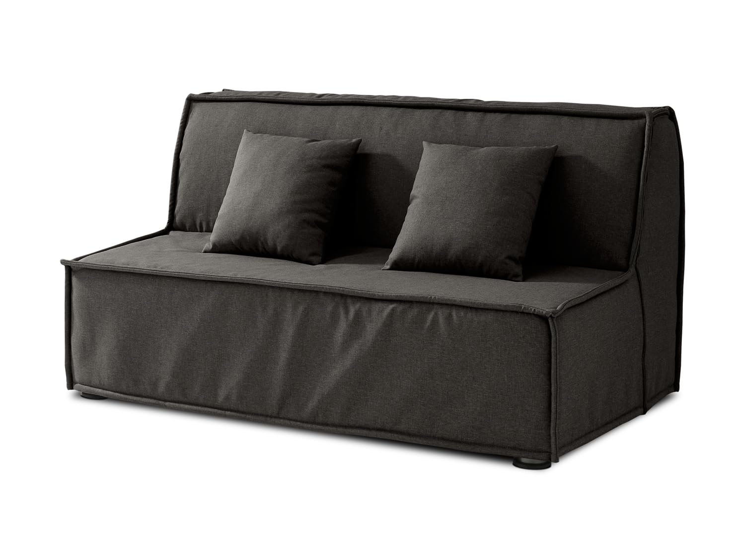 EVERGREENWEB Divano Letto 3 Posti con Materasso Matrimoniale 160x190 Ortopedico Prontoletto RICHIUDIBILE con Rivestimento SFODERABILE e Lavabile, Coppia Cuscini SUPERSOFT Abbinati, Grigio Scuro, ELLEN