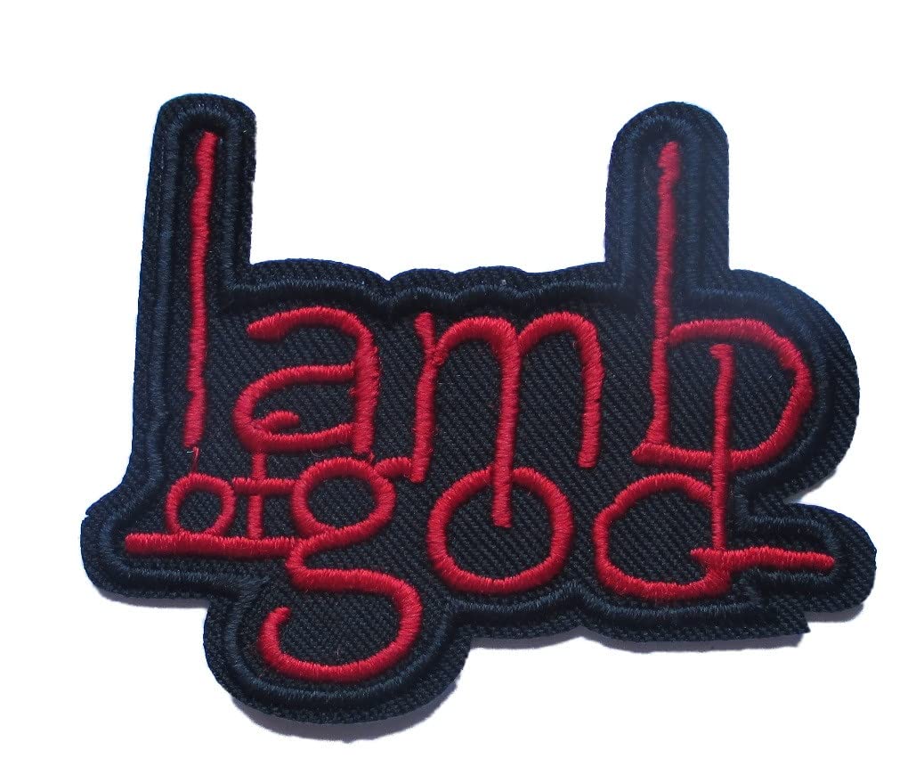 patch lamb of god black and red badge jacket jacket