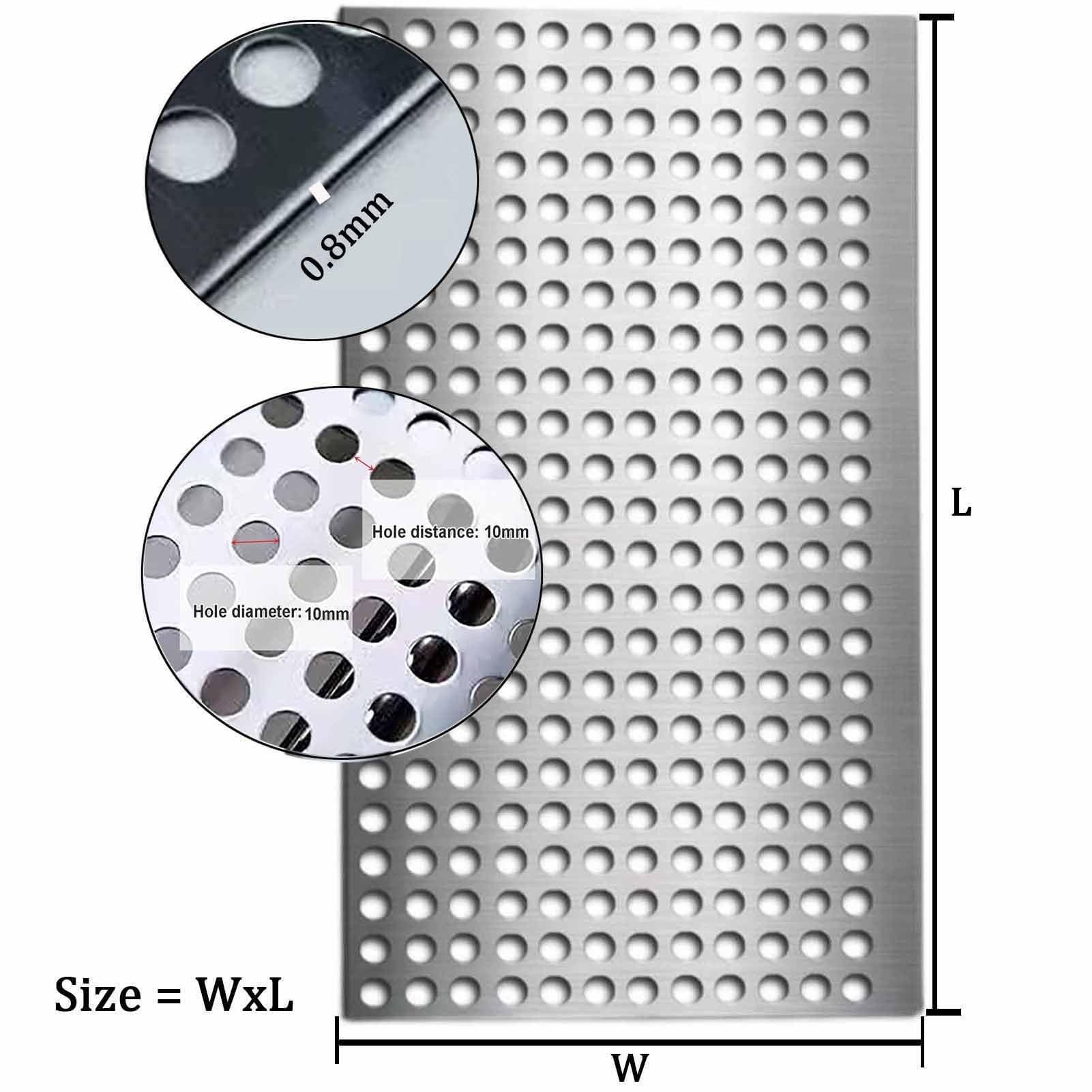 VXHCS 304 Lochblech Aus Rostfreiem Stahl, 0,8mm Dicke Pflanzenschutzzaun Dekorativer Pflanzenschutzzaun(0.27x1m)