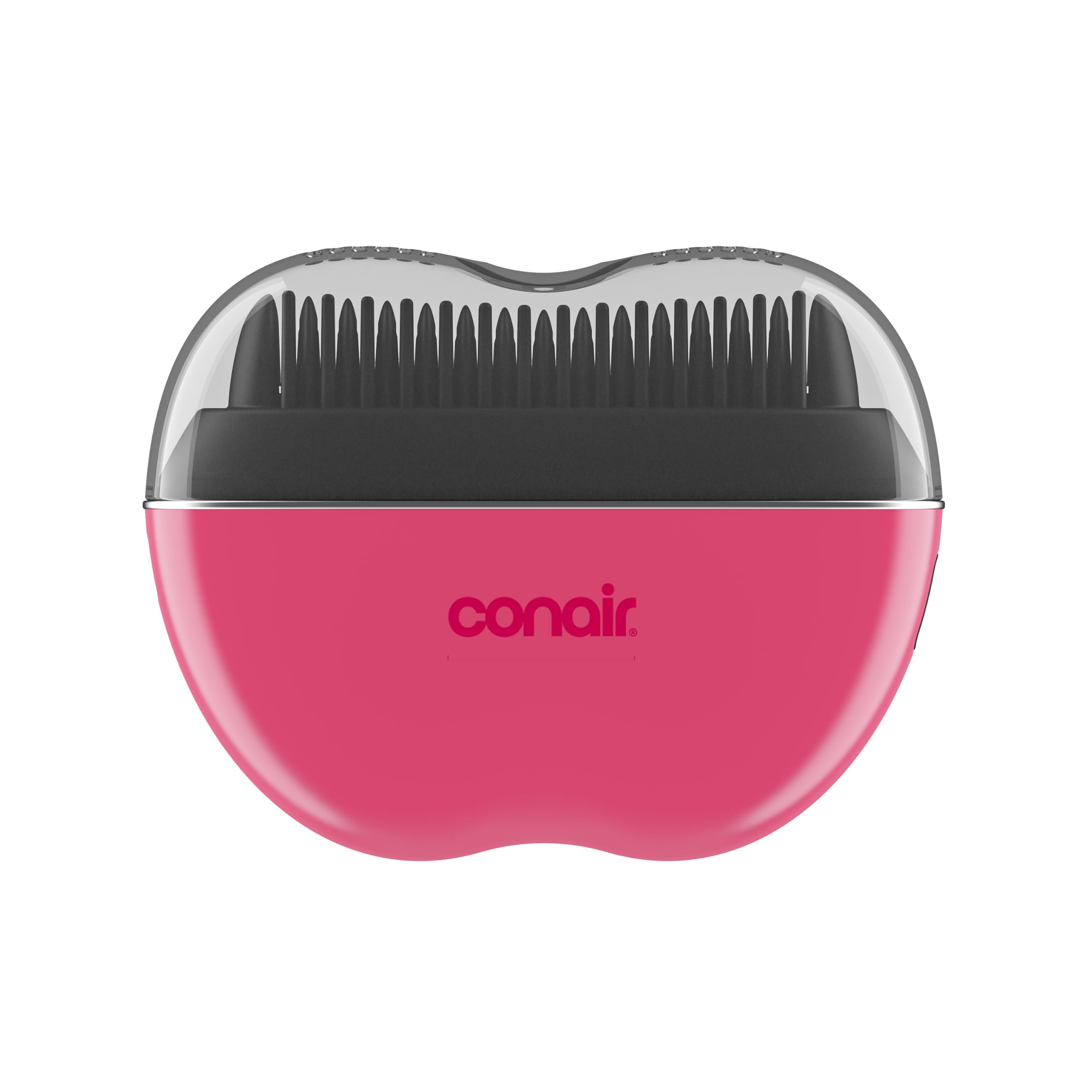 Photo 1 of Conair Cordless Heated Brush, Portable Ceramic Ionic Smoothing Brush for Frizz Control & Shine, Rechargeable, 2 Heat Settings, Travel-Friendly Styling Tool with Protective Cover, Hot Pink & Black