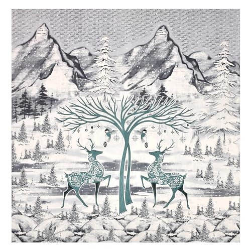 Image of 240 TC 100% Cotton Bedsheet for Double Bed King Size with 2 Pillow Covers | Breathable & Super Soft Rajasthani Sanganeri Jaipuri Printed Bed Sheet -108 * 108 Inches (Dual Deer 3)
