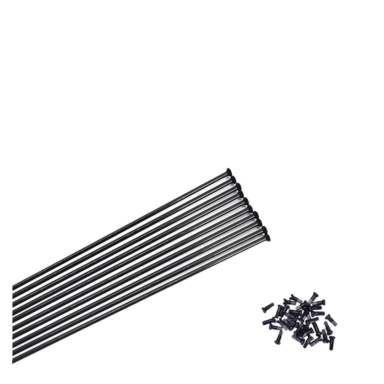 Rayons de vélo de traction droite 2.0 ronds pour roue noire - 5