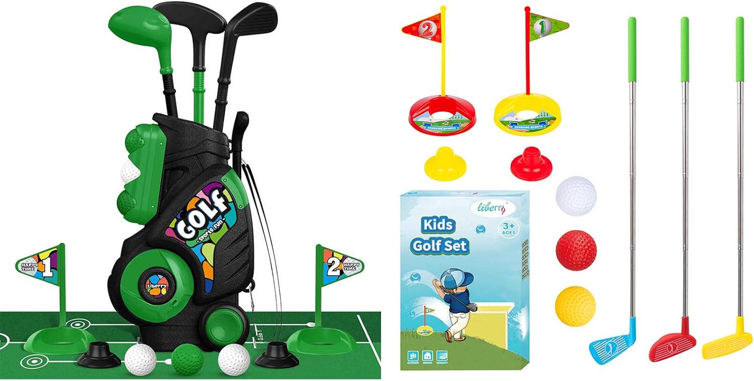 Liberry Toys for 3 4 5 Years Old Boy Girl Christmas Bithday Gift Kids Golf Club Set and Toddler Golf Set