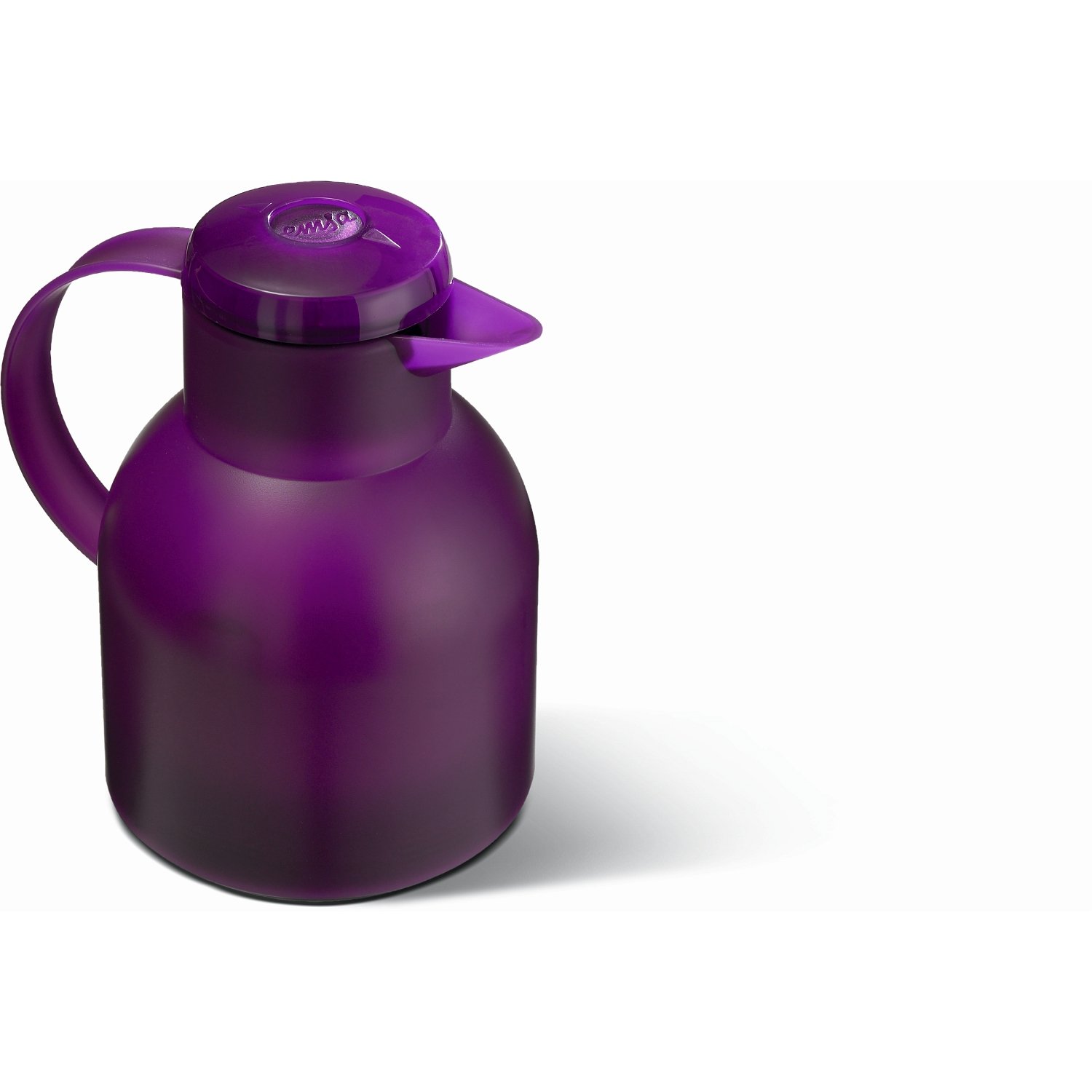 Emsa Samba Quick Press Insulated Server, 34-Ounce, Translucent Eggplant