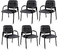 Vista 31 de CLATINA Silla de recepción de invitados, sillas de sala de conferencias, sillas de sala de espera con brazos acolchados, silla de escritorio sin