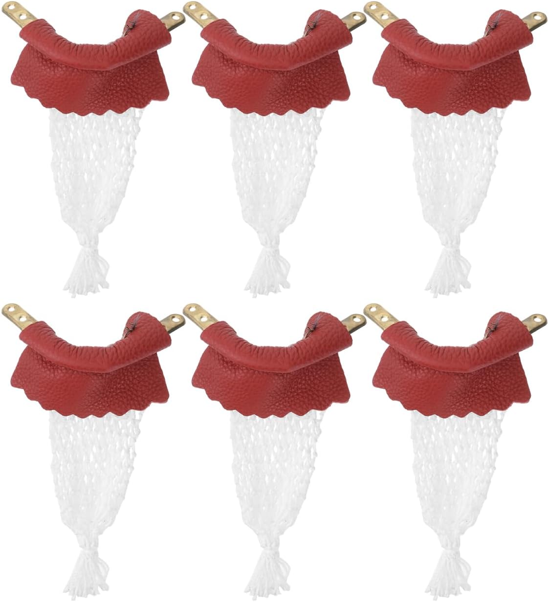 BESPORTBLE Premium Leather & Cotton Billiard Pockets (Set of 6) – Durable Snooker Table Nets, Easy Install, Luxury Design, Fits Most Standard Pool Tables for Home & Bars