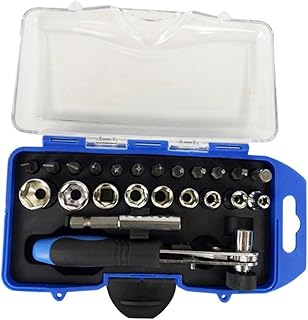 OSALADI Household Appliance Repair Tools 23pcs Extention Wrench Emergency Repair Tool Ratchet Headgear Door Repair Tools