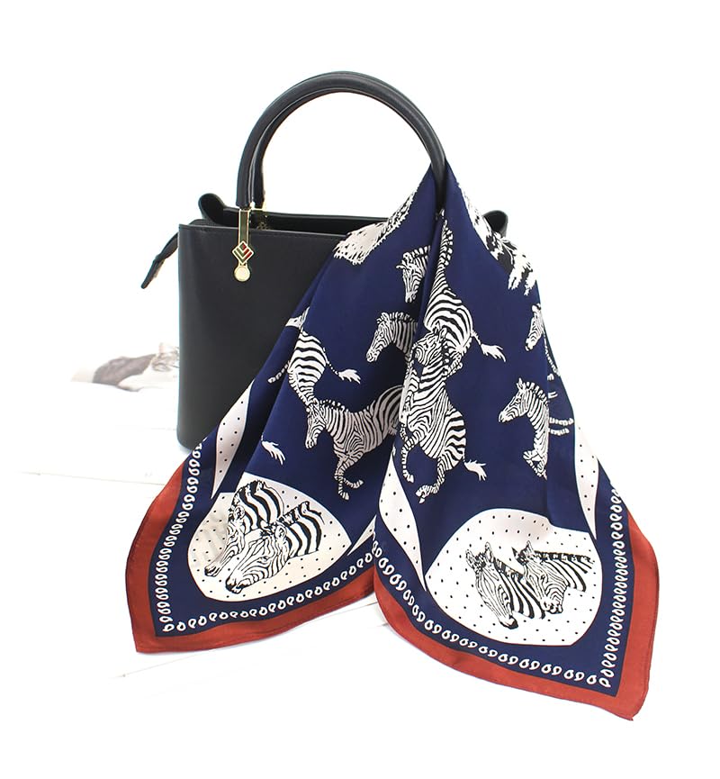 Image of ANDANTINO 100% Mulberry Silk Scarf -21 inch Square Neckerchief with Gift Packed
