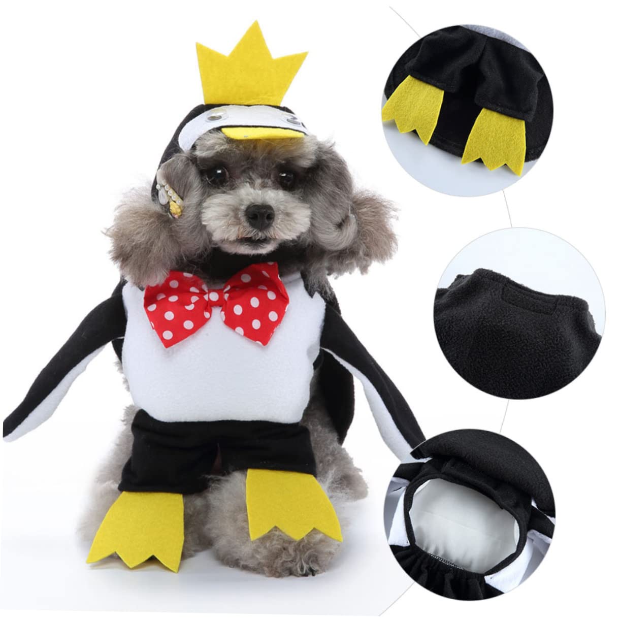 BESPORTBLE 4 Set Di Cappotti Per Cani Pinguino Extra Large Mantello Per Gatti Abbigliamento Per Animali Domestici Costume Da Cosplay Per Halloween