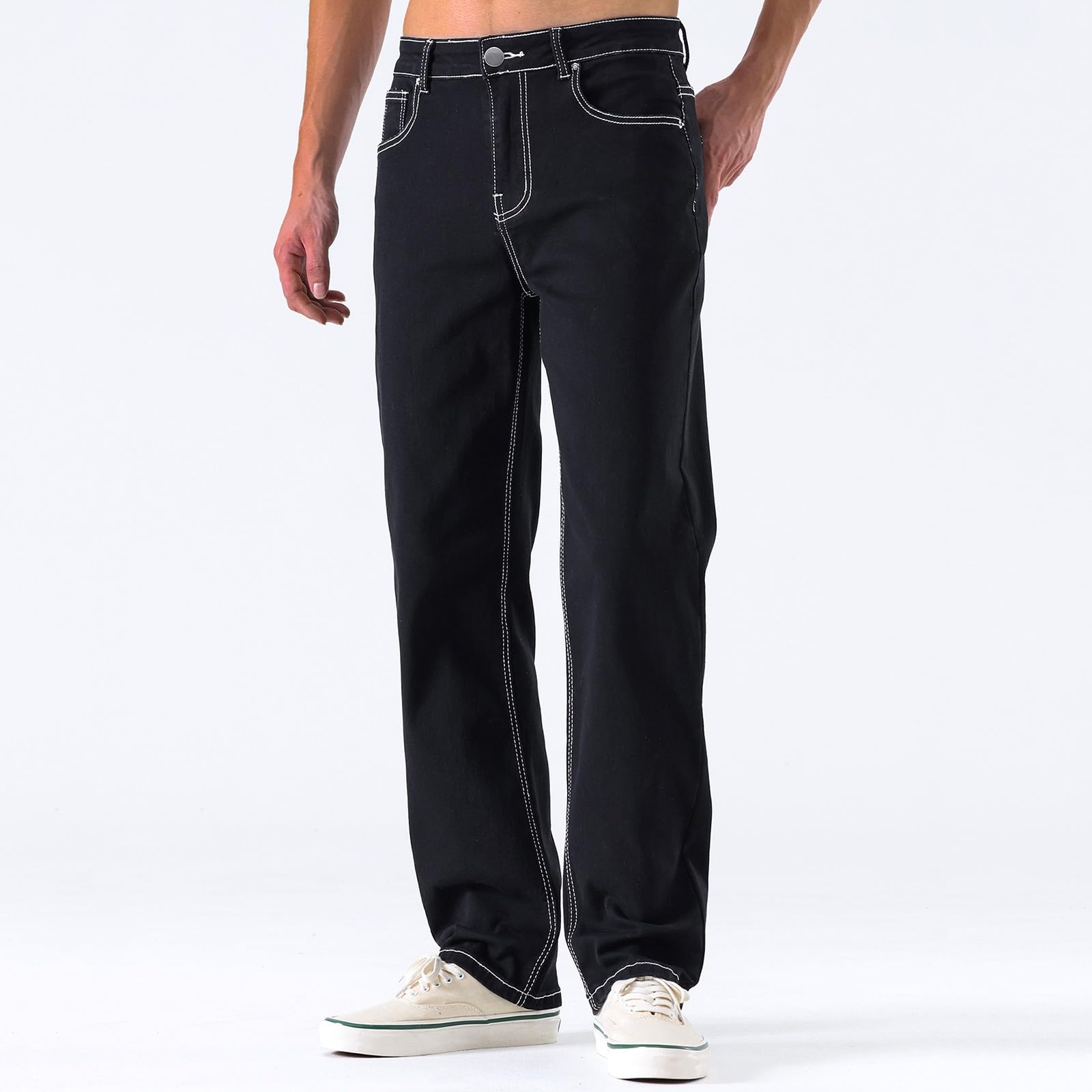 Jeans Hombre-Pantalones de Hombre Pantalones de Mezclilla Casuales cómodos Pantalones de Mezclilla Casuales elásticos de Moda