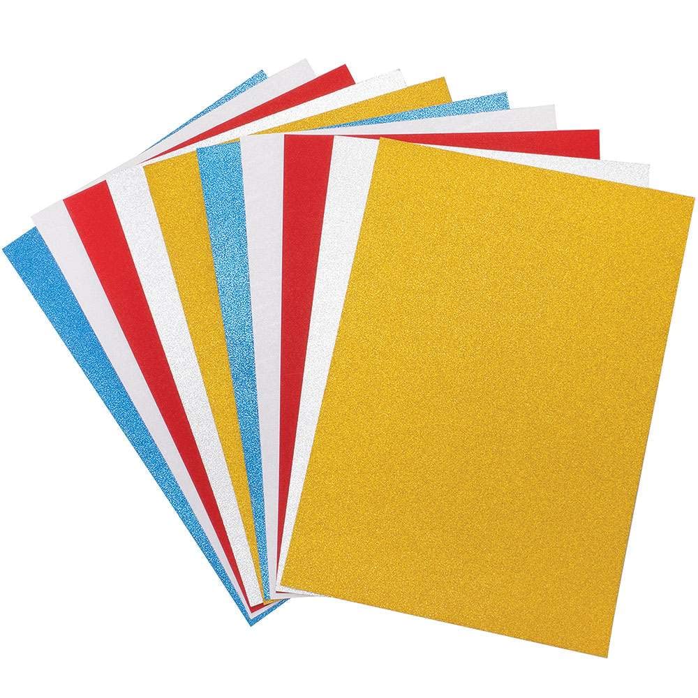 Carte Métallique De Noël A4 - Pack De 20 Feuilles Or, Argent, Vert, Rouge - Loisirs Créatifs