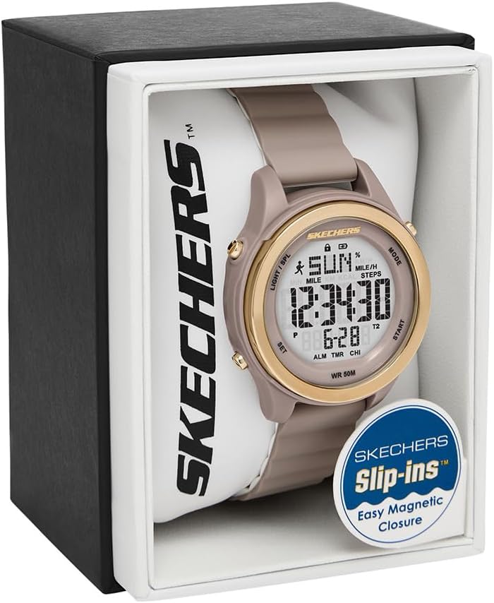 Skechers Women's Fairhaven Digital Gray Silicone Watch (Model: SR6350) - Image 5