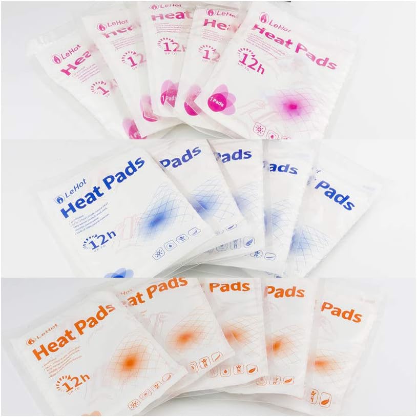 Volitation 1X Pain Relief Hot Therapies Heat Pads, Up to 12 Hours Pain Relief, Neck, Wrist, Shoulder Heatwraps, Temporary Relief of Muscular, Joint Pains (Blue for Back)