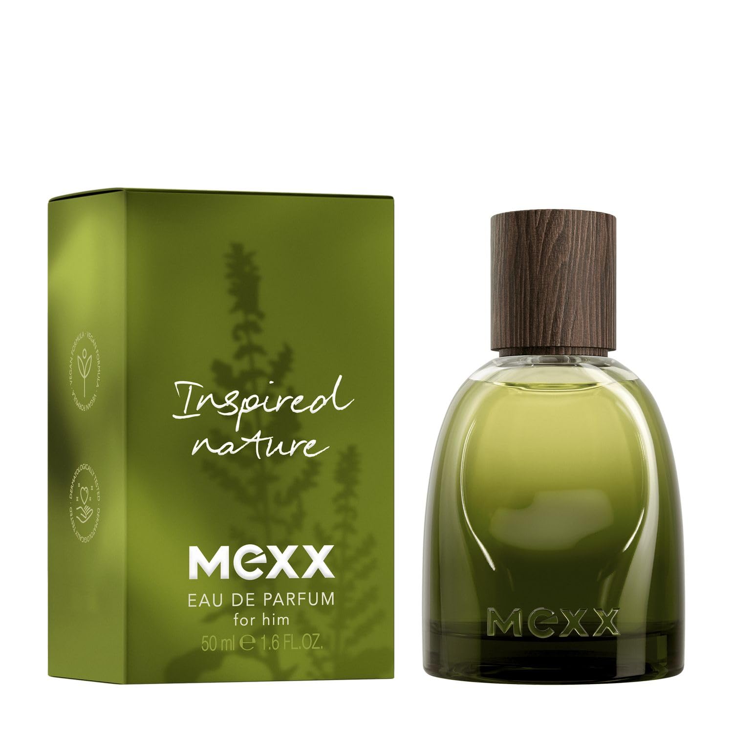 Mexx Inspired Nature Woda Perfumowana dla Mężczyzn o Cytrusowo-Drzewnym Zapachu, 50 ml