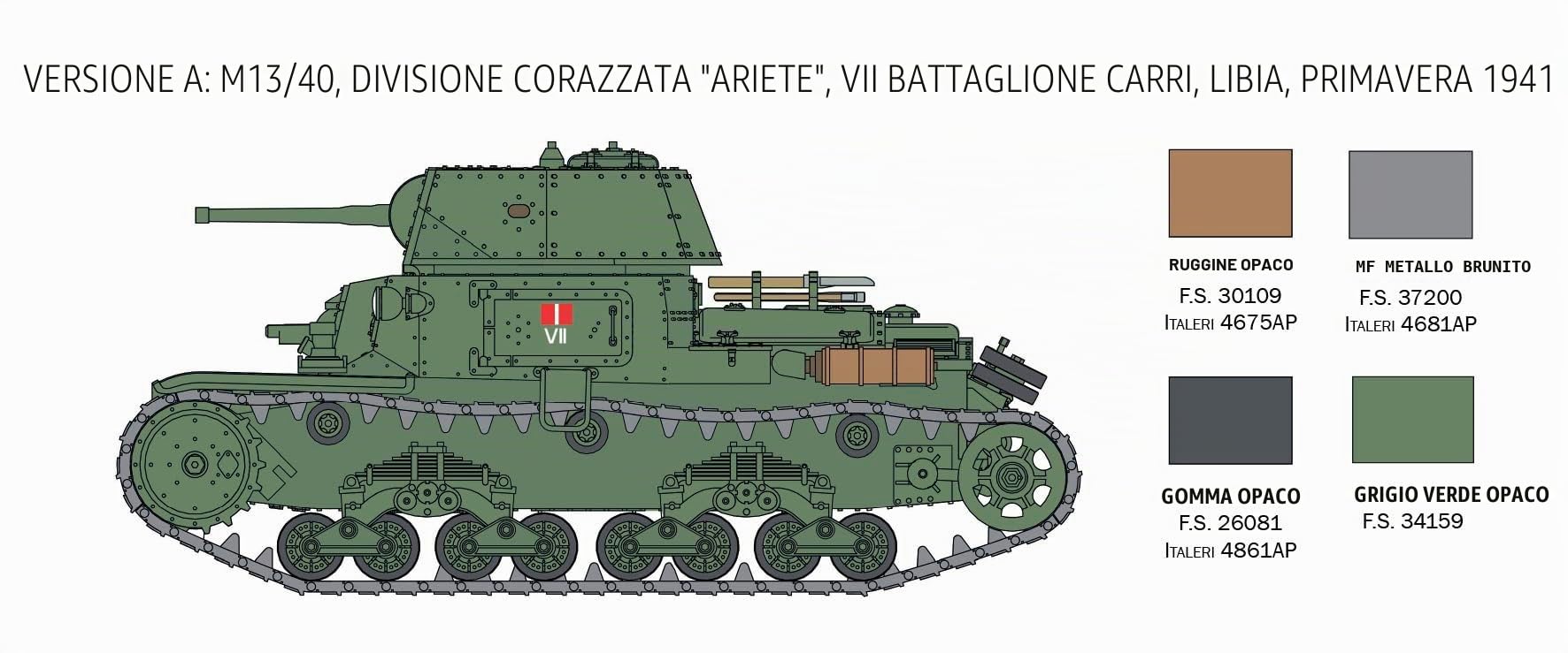 Italeri 25768 1:56 Carri Armati Italiani & Semoventi - Kit di Costruzione, Modellismo da Pavimento, Fai da Te, Hobby, Incollaggio, Plastica, Dettagli Fedele, Militare