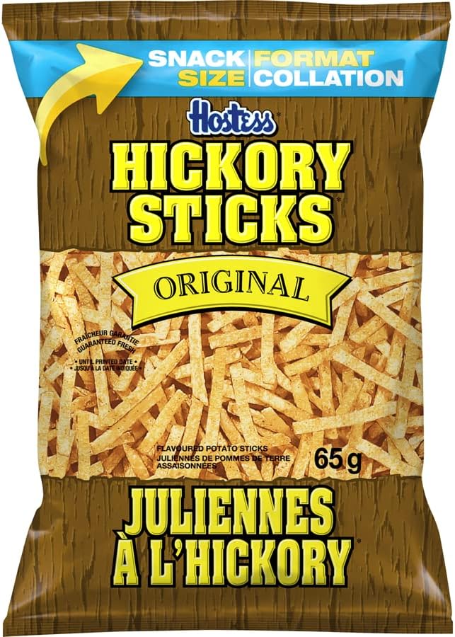 Hostess Hickory Sticks Original Potato Sticks 65g / 2.2oz bags (8 pack) Imported from Canada