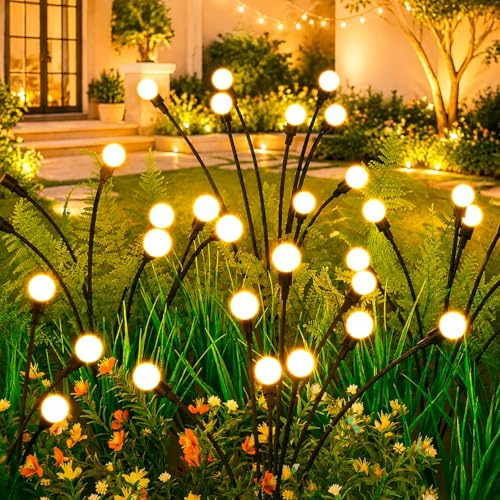 Solar Lights Outdoor(4 Pack,32 LEDs), ASMAD Solar...