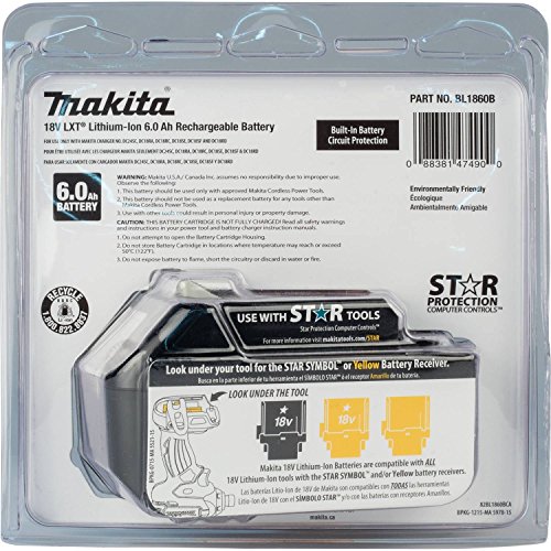 Makita Bl1860B 18V Lxt Lithium-Ion 6.0 Ah Battery #TOP7