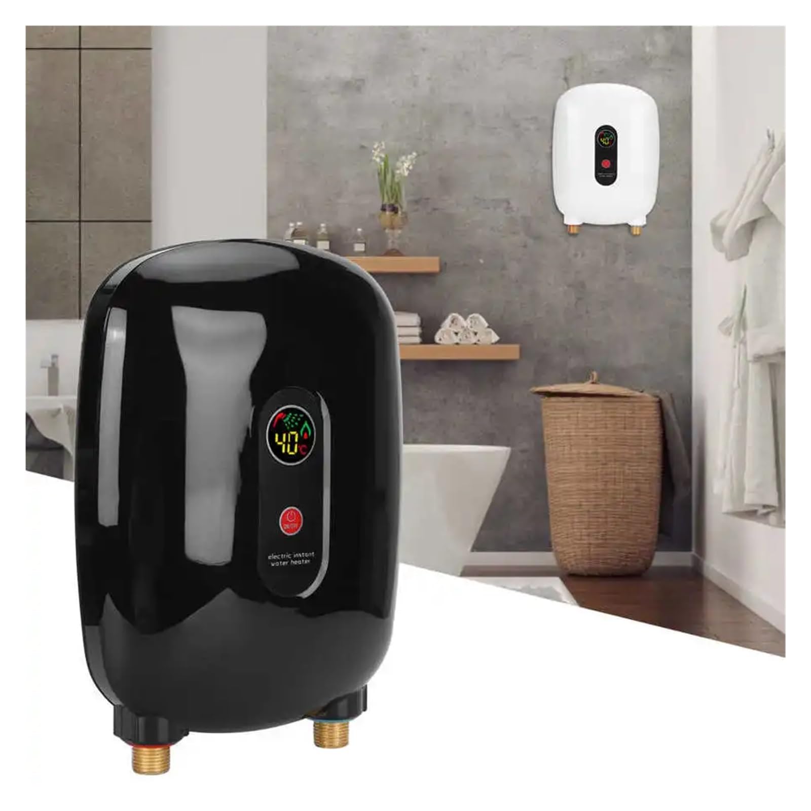 Chauffe-Eau Instantané Sans RéServoir, Chauffe-eau Intelligent Ménage Mini Chauffe-eau Électrique Chauffe-eau Instantané Sans Réservoir Machine De Chauffage Installation Facile Chauffage Rapide Et Sta