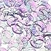 LiQunSweet 100 Pcs Fantasy Lilac Color Glass Charms Glittery Crescent Moon Charms for Earring Bracelet Necklace Jewelry Making