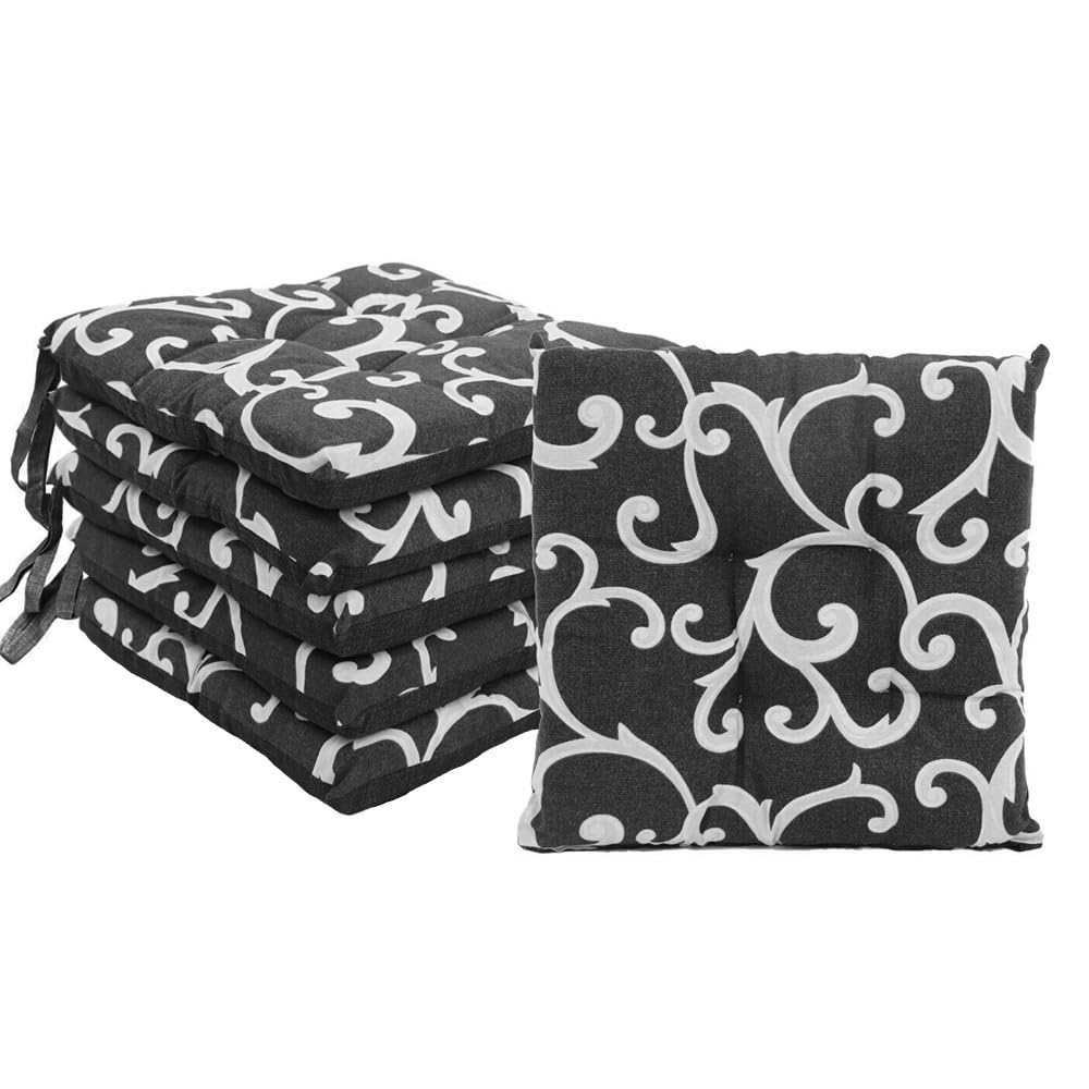 FANSU Cuscini per Sedie con Lacci 2 Pezzi, Lino Tatami Cuscini per Sedie Morbido Spessa Confortevole per Soggiorno Giardino Patio Cucina o Sedie da Pranzo (Viola,40x40x8cm