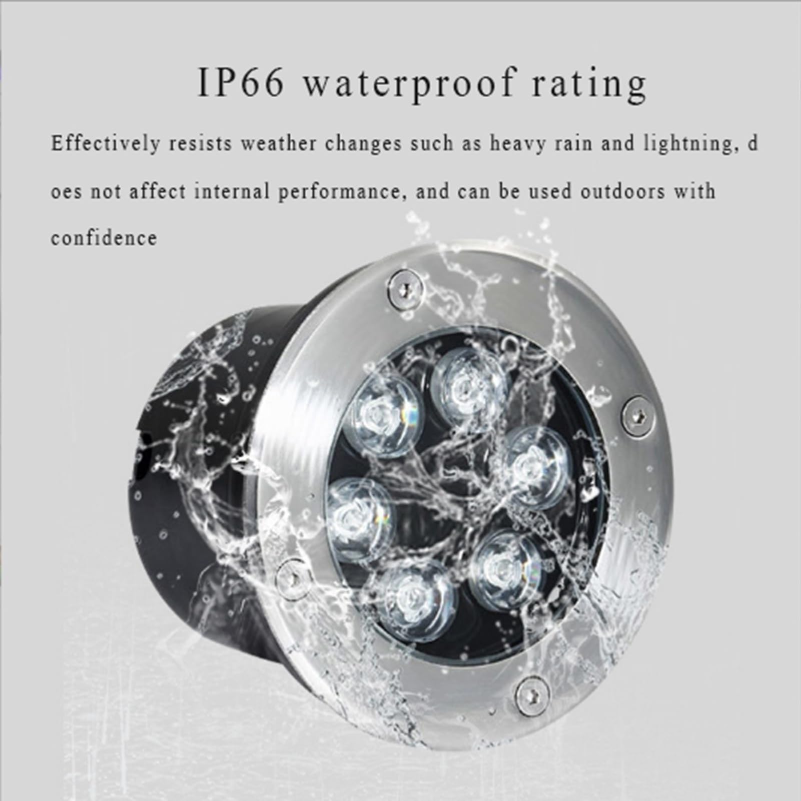 luces de exterior, Luces LED empotradas impermeables, CA 85-265 V, IP66, for iluminación de caminos, terrazas, escalones, jardines y paisajes(Blue,3W AC85 265V)