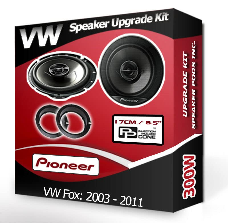 Fox Speaker upgrade Front Door Pioneer car speakers 6.5" 17cm 300W