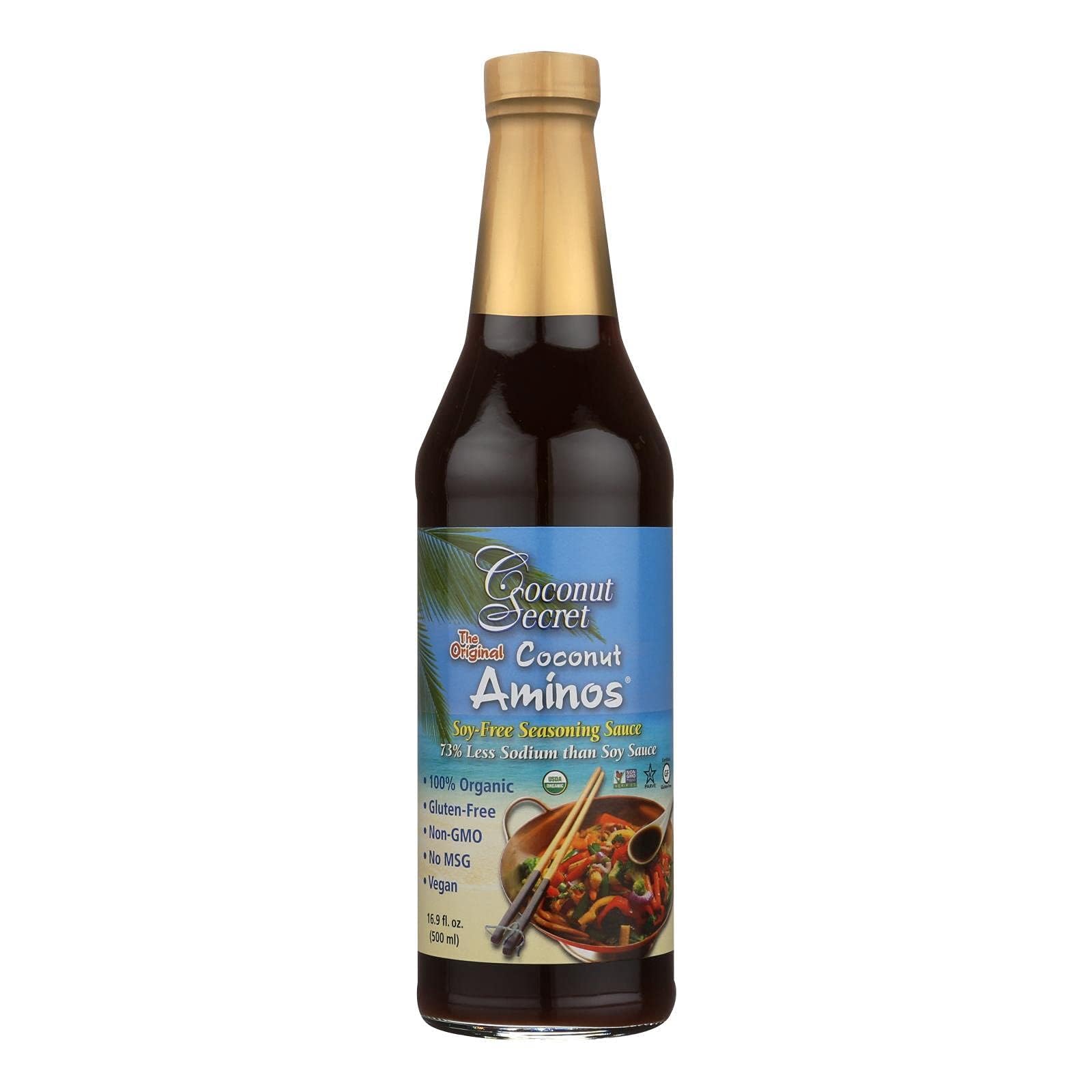 Coconut Aminos Soy Free Seasoning Sauce 16.90 Ounces (Pack of 6)USDA Organic