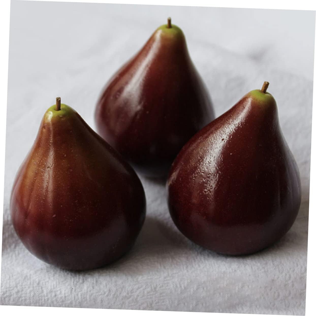 5sets 3pcs Lifelike Faux Fig Models for Home Decor Realistic Simulation Fruit Shop Decorations Educational for and Party Display Random Color 3pcs*5