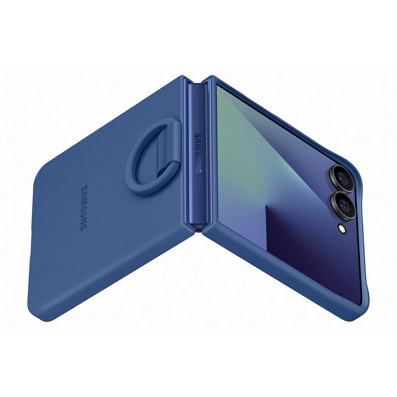 Amazon.co.jp: Samsung Galaxy Z Flip7 Ring Case (Silicone)|ブルー