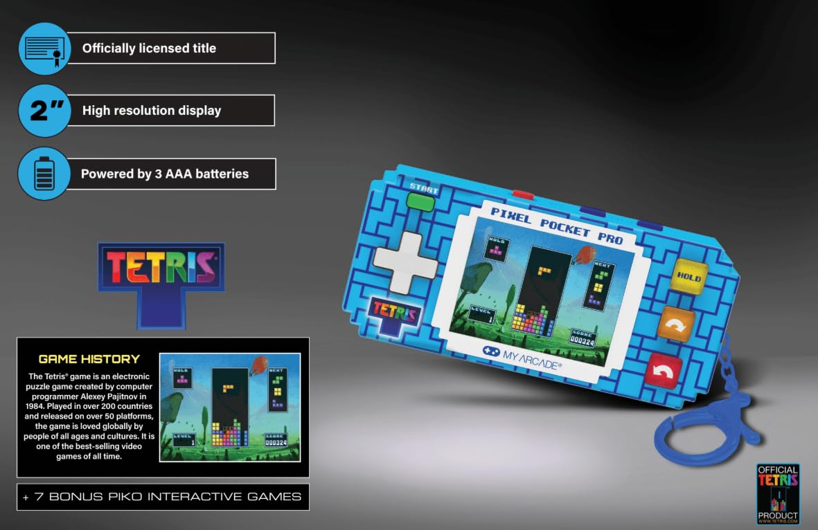 Amazon | My Arcade テトリス ピクセル：ライセンス取得済みテトリス