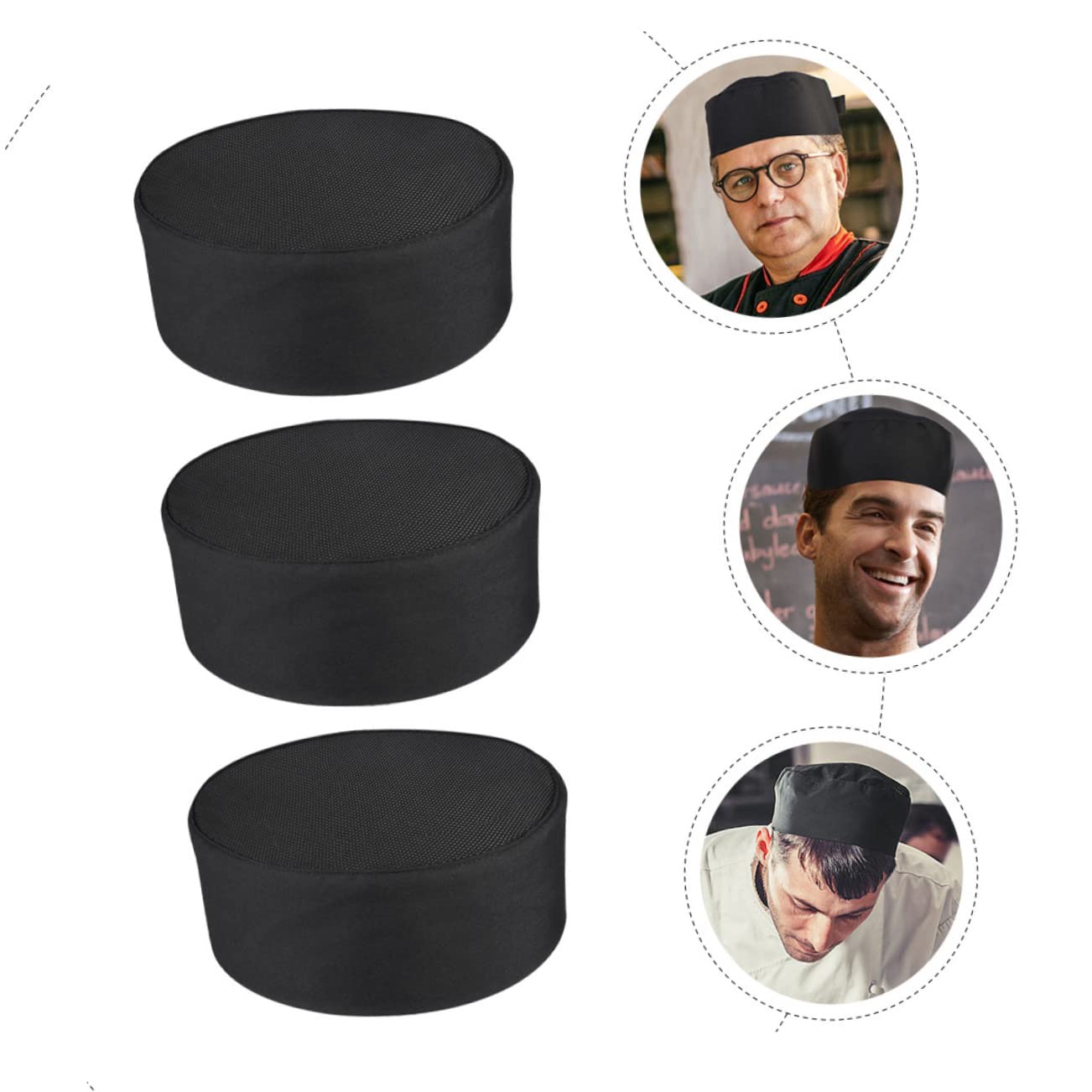 Ipetboom Gorro Chef Ajustable De Malla Pack De Unidades Transpirable Y Cómodo para Cocinas Y Restaurantes