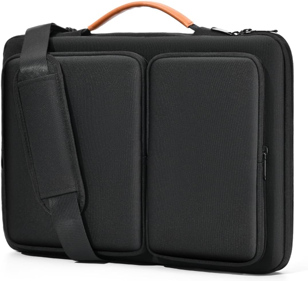 zhongningyifeng Business Laptop Sleeve Briefcase 14/15.6 Inch, Polyester Messenger Bag for Work, Travel, Commute