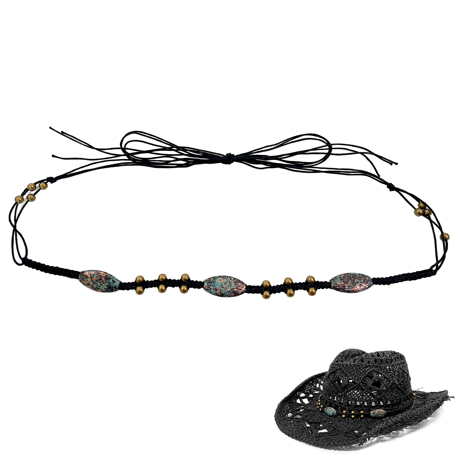 nemokamai Cowboy Hat Bands for Men Women,Braided Hatbands Belt for Cowboy/Western/Fedora/Cowgirl Hats Multi