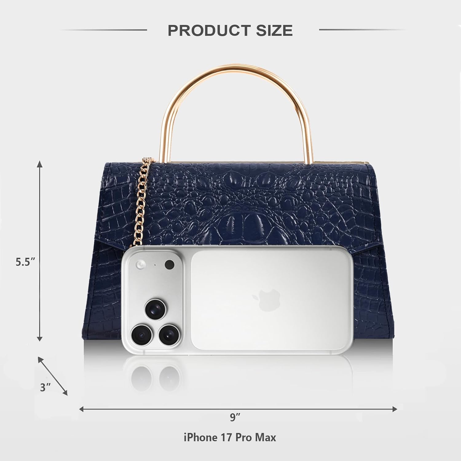 Top Handle Evening Bag for Women Vegan Leather Envelope Clutch Purse Handbag Formal Wedding Prom Party