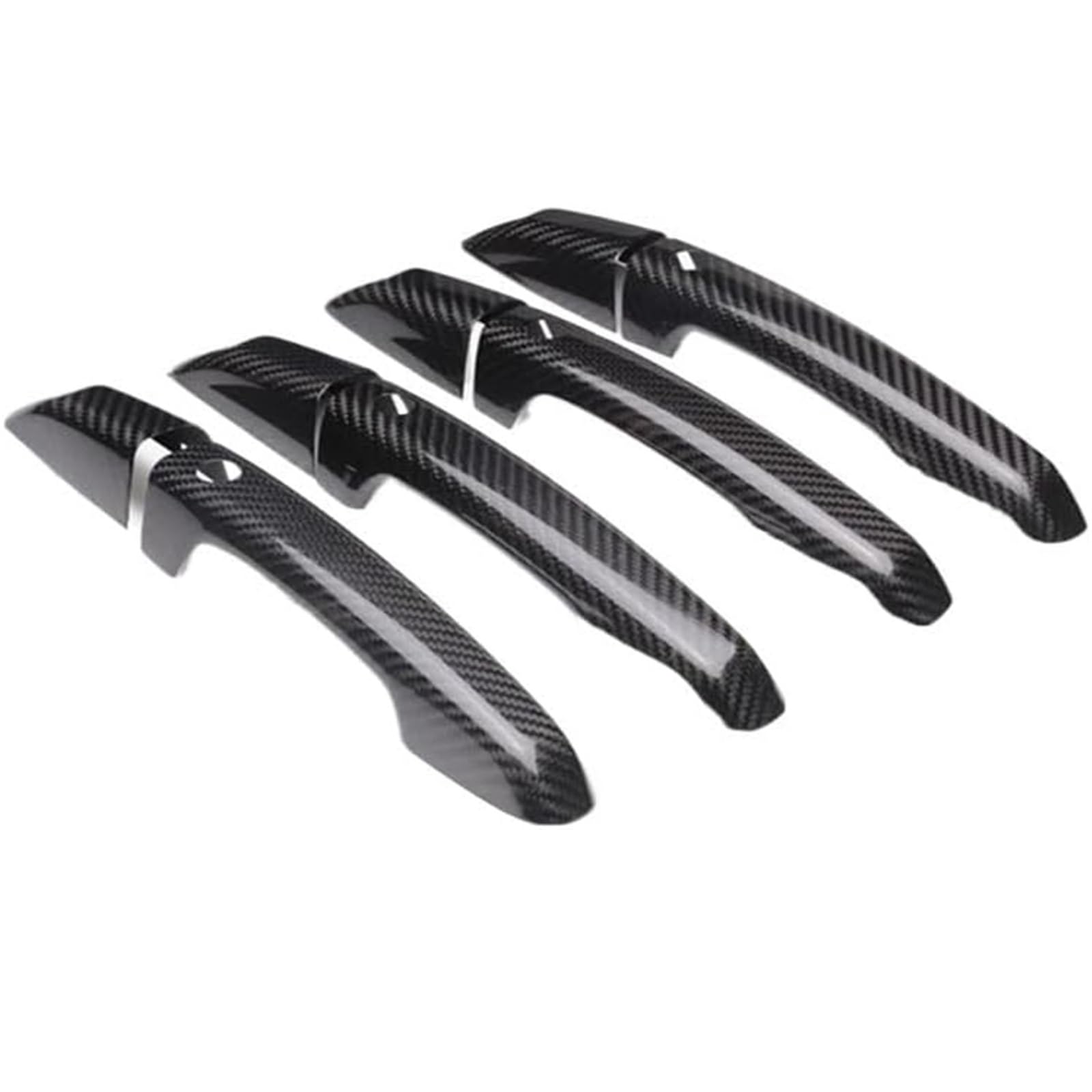 Glymzoi Car Exterior Door Handles Car Left Exterior Door Handle for evoque for Discovery 5 for Sport Dry Carbon Fiber Cover Shell Add On