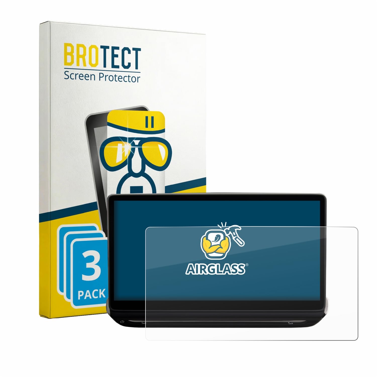 brotect Pellicola Protettiva Vetro per Skoda Enyaq RS 2026 Infotainment System 13" Protezione Schermo (3 Pezzi) [Durezza Estrema 9H, Chiaro]