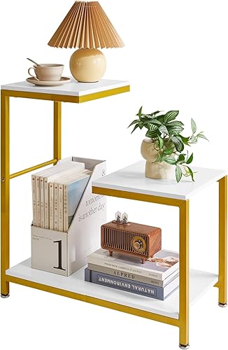 Mesa auxiliar en forma de G para sala de estar, dormitorio, mesa de sofá, mesa de esquina, mesita de noche, soporte de flores de balcón, mesa