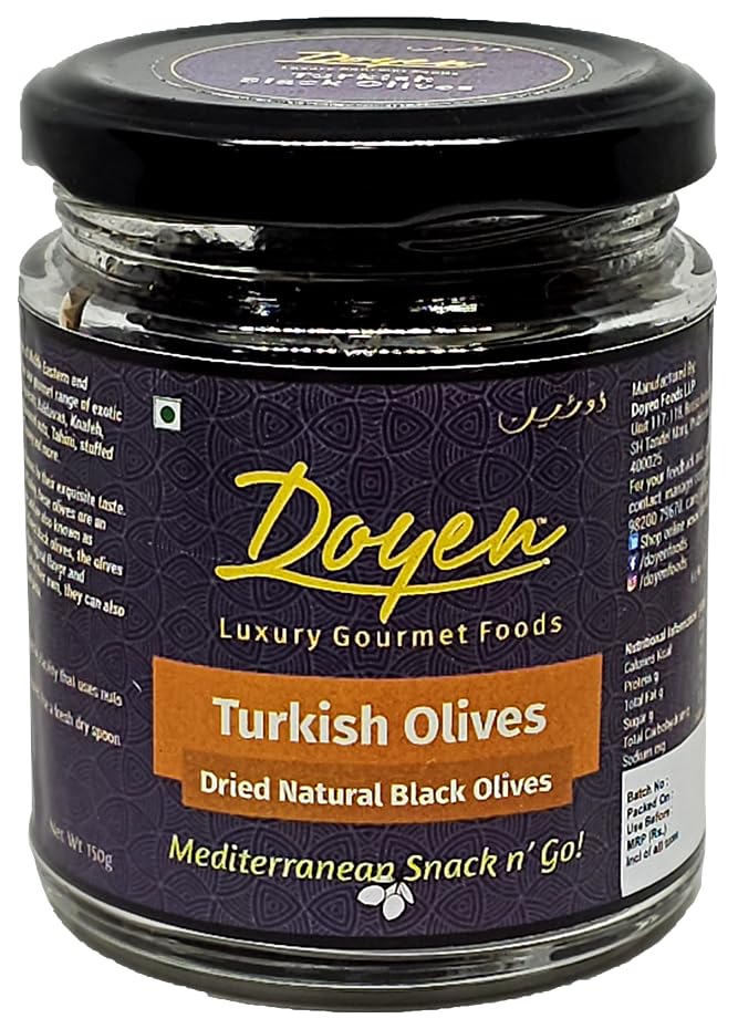Doyen Whole Black Turkish Olives - Imported Mediterranean Table Olives | Exquisite Taste | Best for Mezze, Cheese Platters-image-28