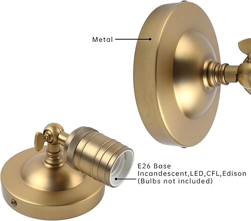 Miniatura 7 de JIMUBEAM Juego de 2 apliques industriales de metal para pared, minimalista arriba y abajo, lámpara de pared para baño, lámpara de pared interior
