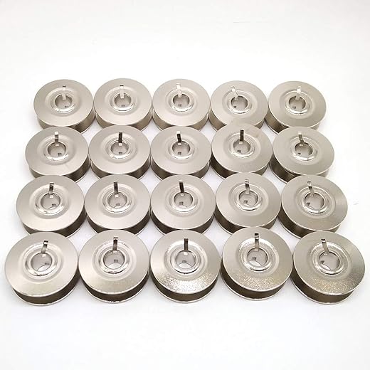 HONEYSEW Metal Bobbins (20 Pcs) for Pfaff 6250 6252 7510 7530 7550 7560 7562 7570 9033NS/93-040970-54