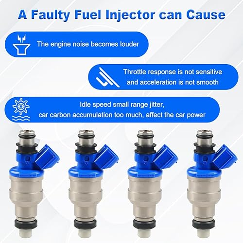 Miniatura 7 de JDMON Inyectores de combustible compatibles con Mazda Miata MX-6 MX-3 929 626 Ford Probe Kia Sephia 1.6L 1.8L 2.2L 3.0L Reemplazo para 195500-1970
