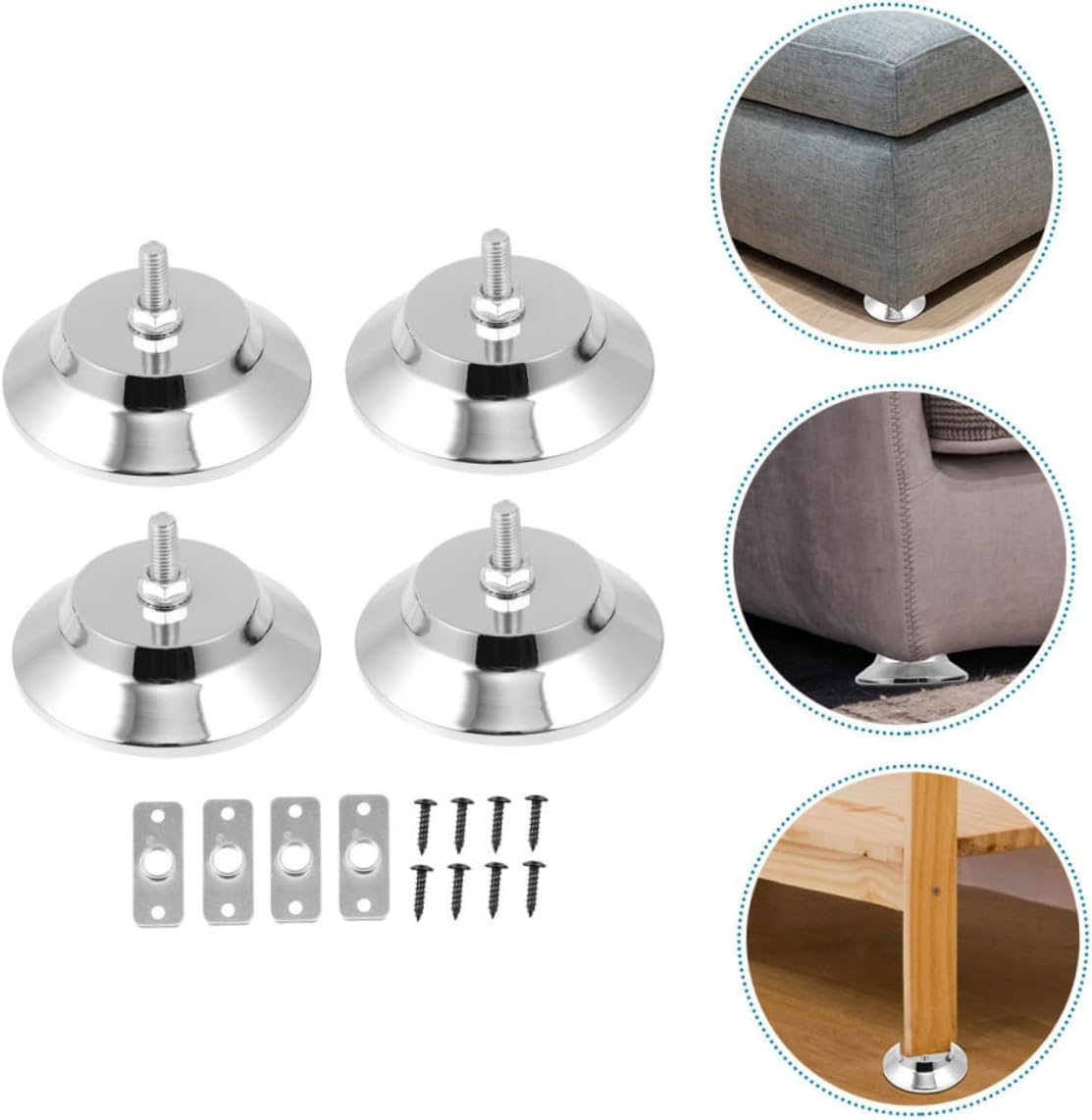 1set Protective Pad Kit for Pool Table Legs - Design Includes Pads Pressure Screws