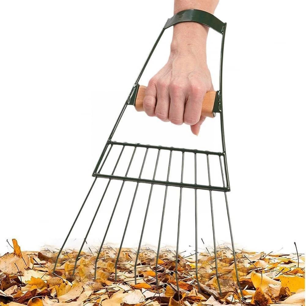 YXSH Große Handrechen Grasrechen Werkzeuge Garten Hof Schmiedearbeiten Weihnachtsblätter Werkzeuge Werkzeuge Geschenk Fallen Outdoor Rechen Reinigung