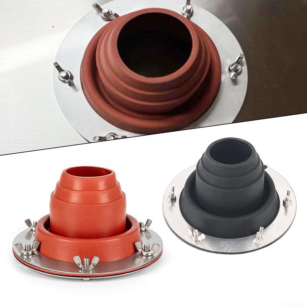 Copertura per foro del camino per esterni, kit lampeggiante affidabile per protezione, adatto per camini da 4,5 a 10 cm (nero)